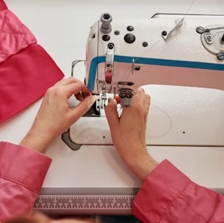 sewing machine table closeup