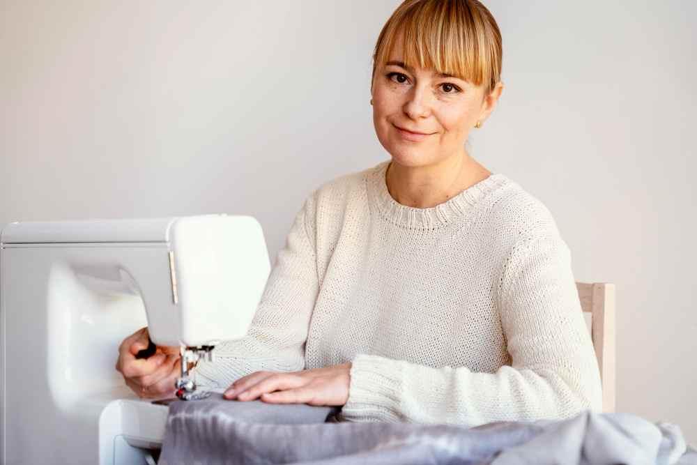 Ally using sewing machine
